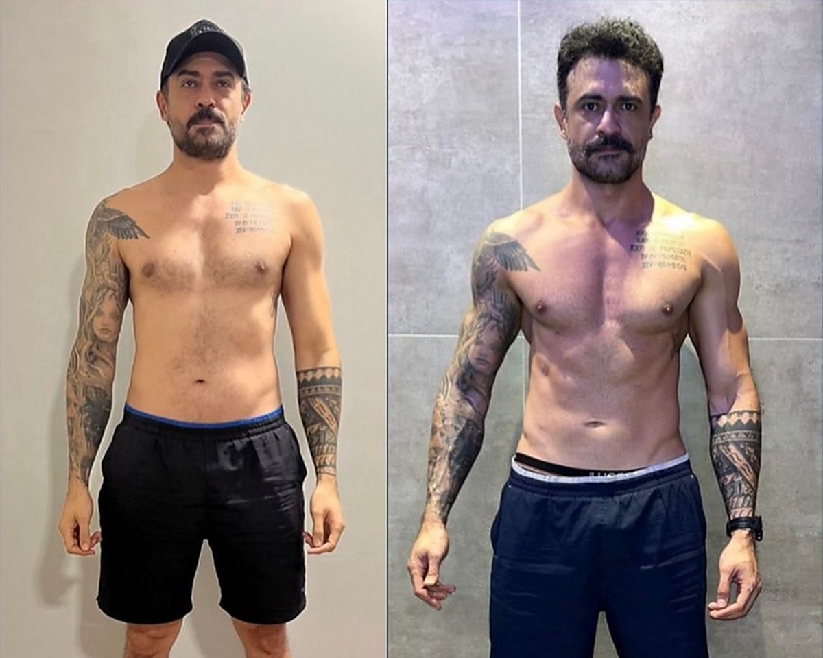 Antes e depois de aluno do Gustavo